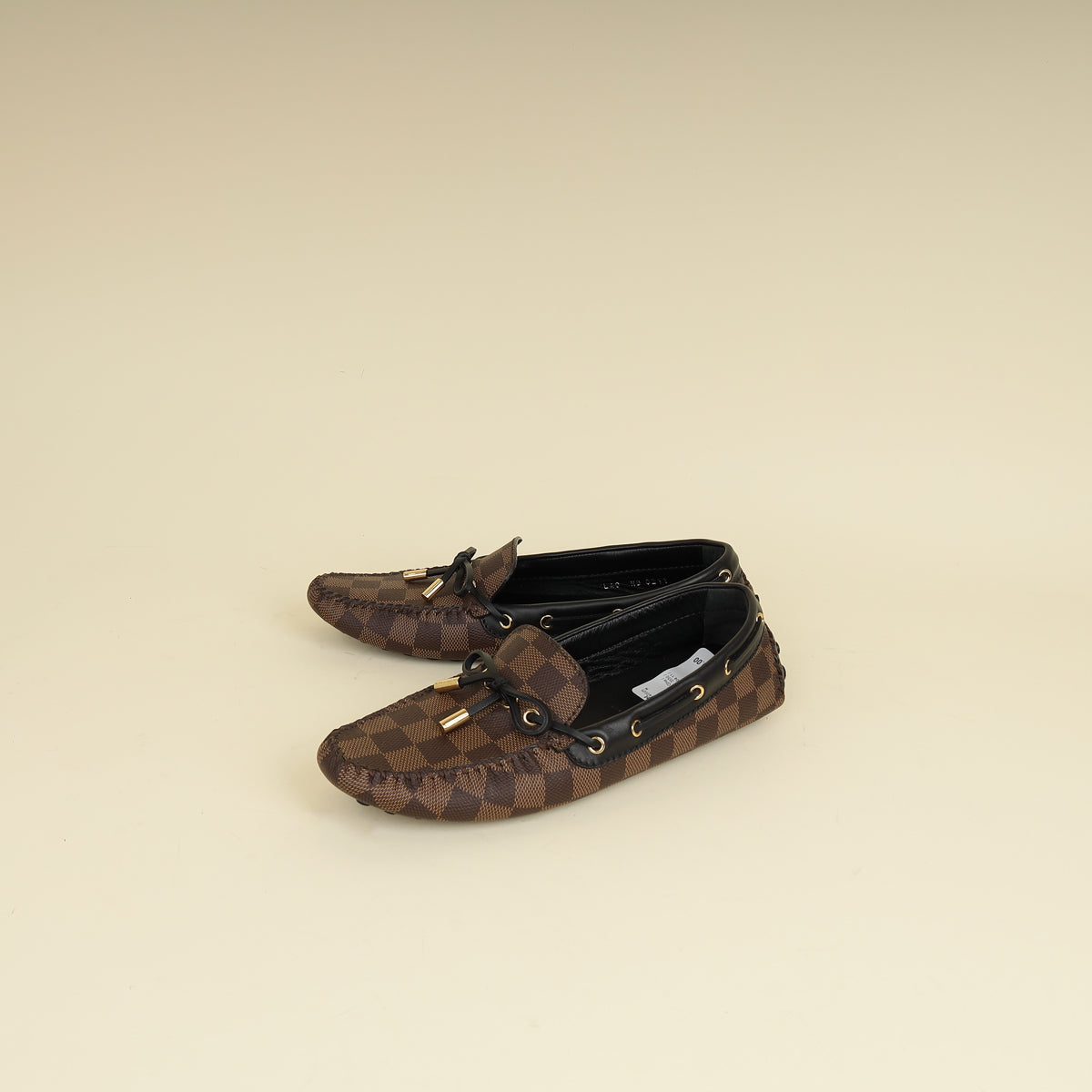 Louis Vuitton Damier Ebene Driver Moccasin Loafer 40-Louis Vuitton-THE CLOSET