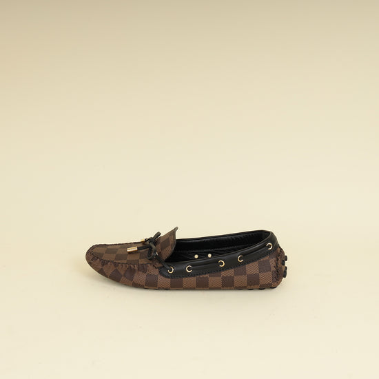Louis Vuitton Damier Ebene Driver Moccasin Loafer 40-Louis Vuitton-THE CLOSET