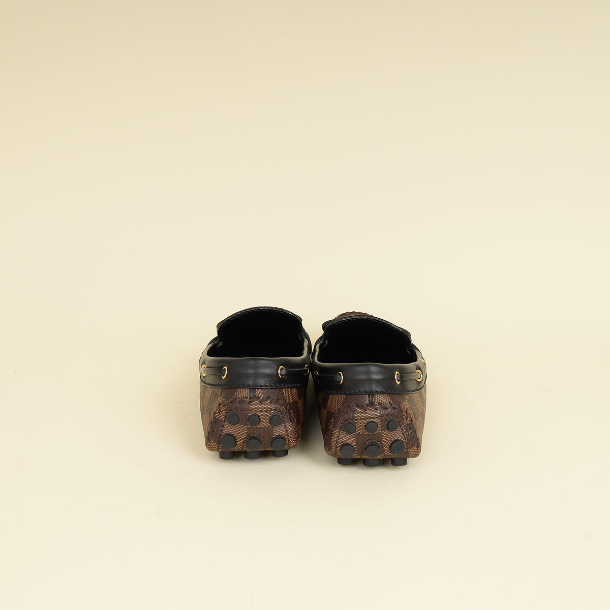 Louis Vuitton Damier Ebene Driver Moccasin Loafer 40-Louis Vuitton-THE CLOSET