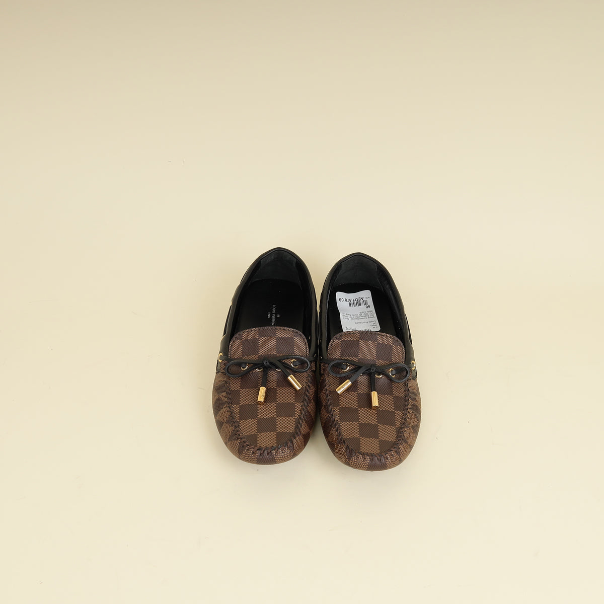 Louis Vuitton Damier Ebene Driver Moccasin Loafer 40-Louis Vuitton-THE CLOSET