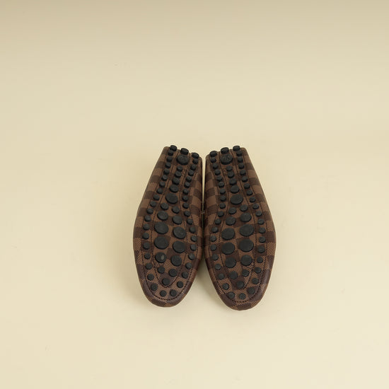 Louis Vuitton Damier Ebene Driver Moccasin Loafer 40-Louis Vuitton-THE CLOSET