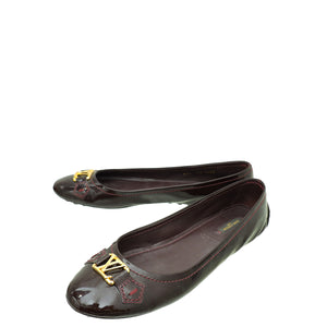 Louis Vuitton Amarante Oxford Ballerina Flats 41.5
