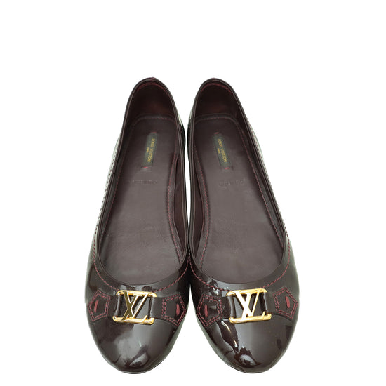 Louis Vuitton Amarante Oxford Ballerina Flats 41.5