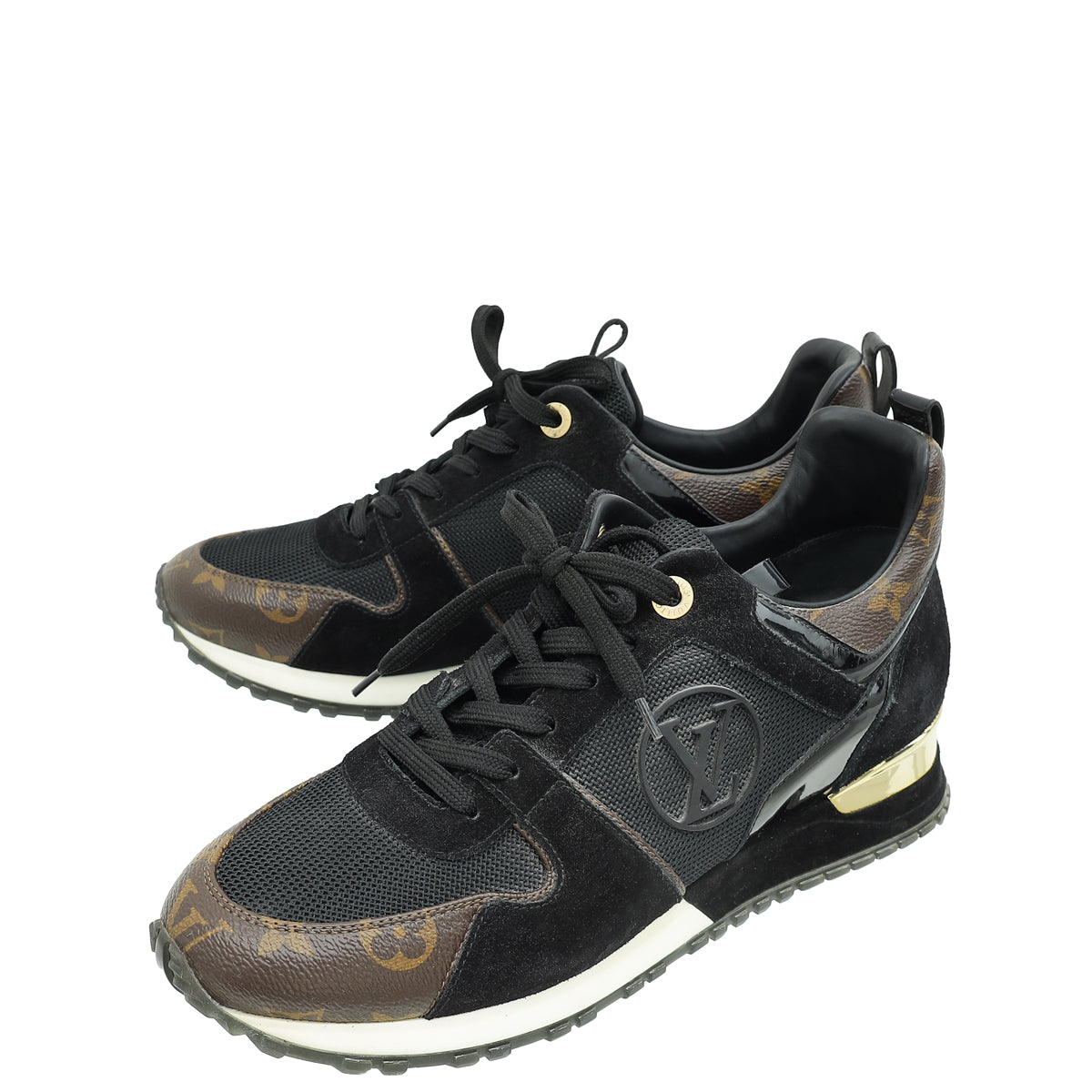 Louis Vuitton Monogram Black Run Away Sneaker 41-Louis Vuitton-THE CLOSET