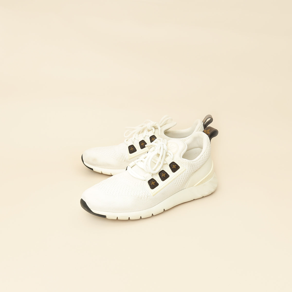Louis Vuitton White Knit Aftergame Sneakers 41-Louis Vuitton-THE CLOSET