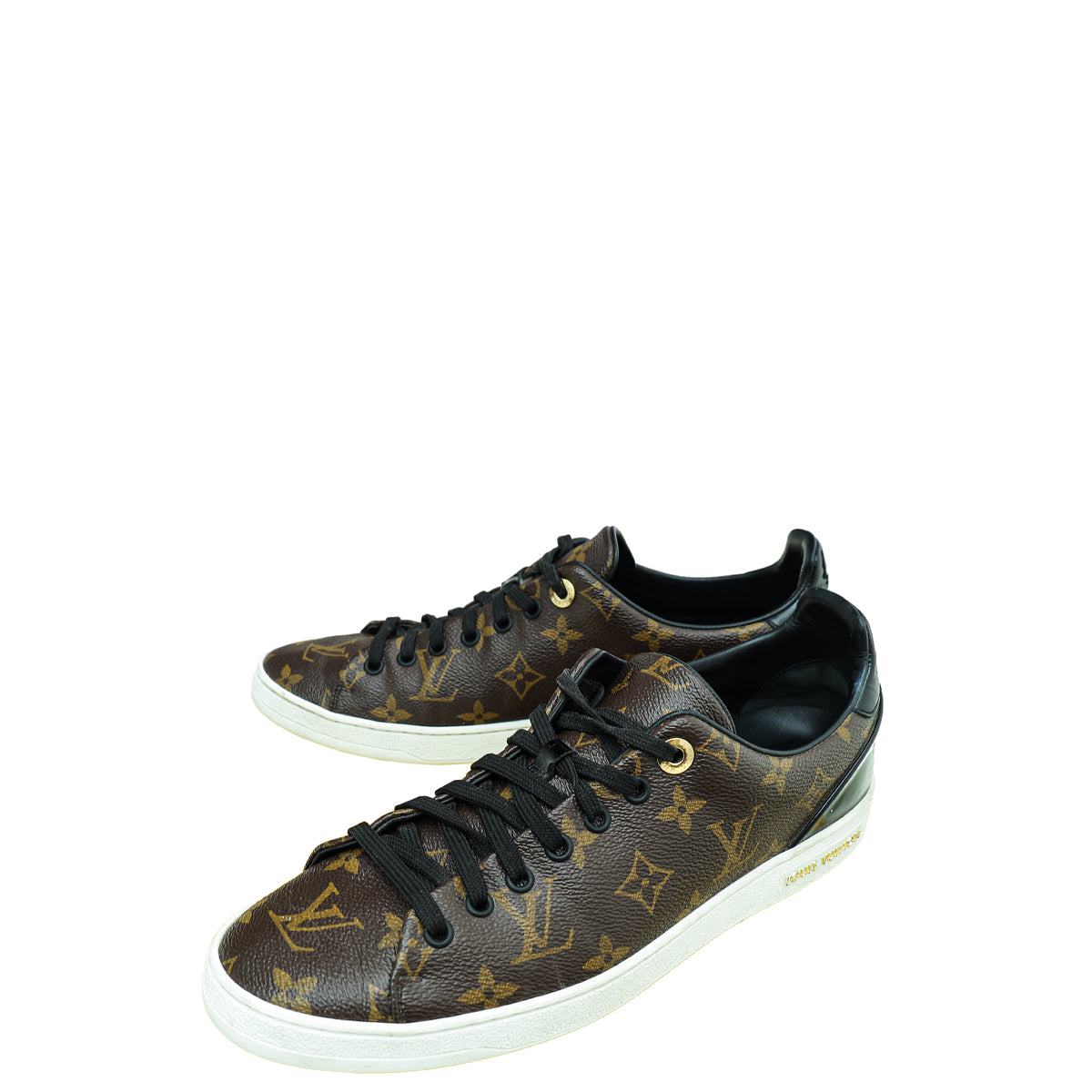 Louis Vuitton Monogram Black Frontrow Sneakers 41-Louis Vuitton-THE CLOSET