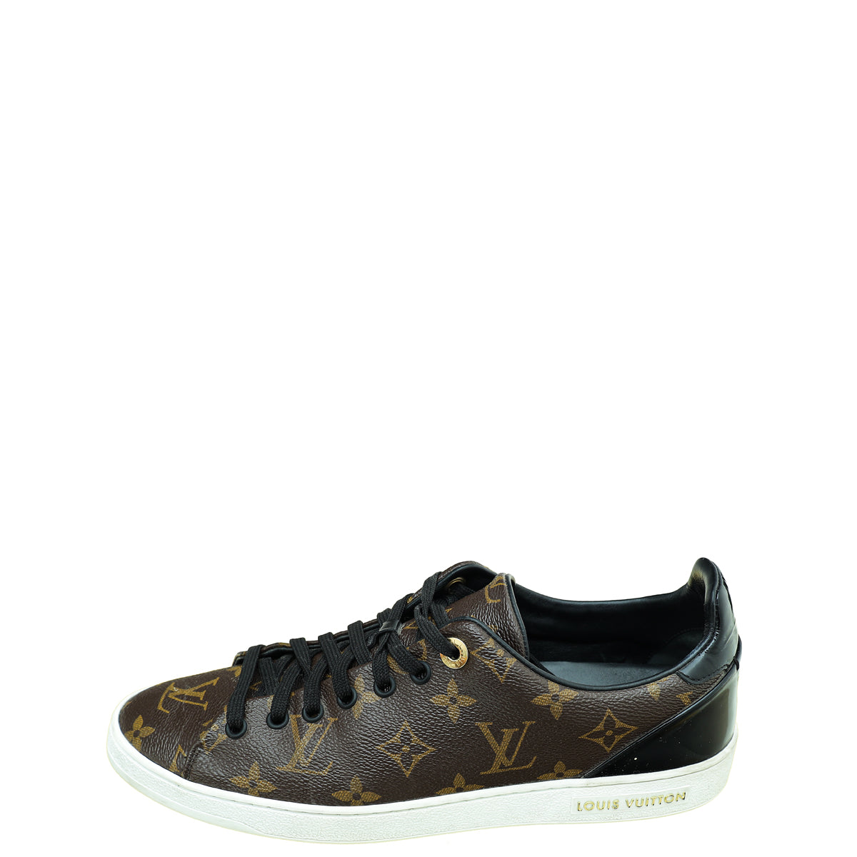 Louis Vuitton Brown/Black Monogram Canvas and Patent Leather Frontrow  Sneakers Size 38 Louis Vuitton
