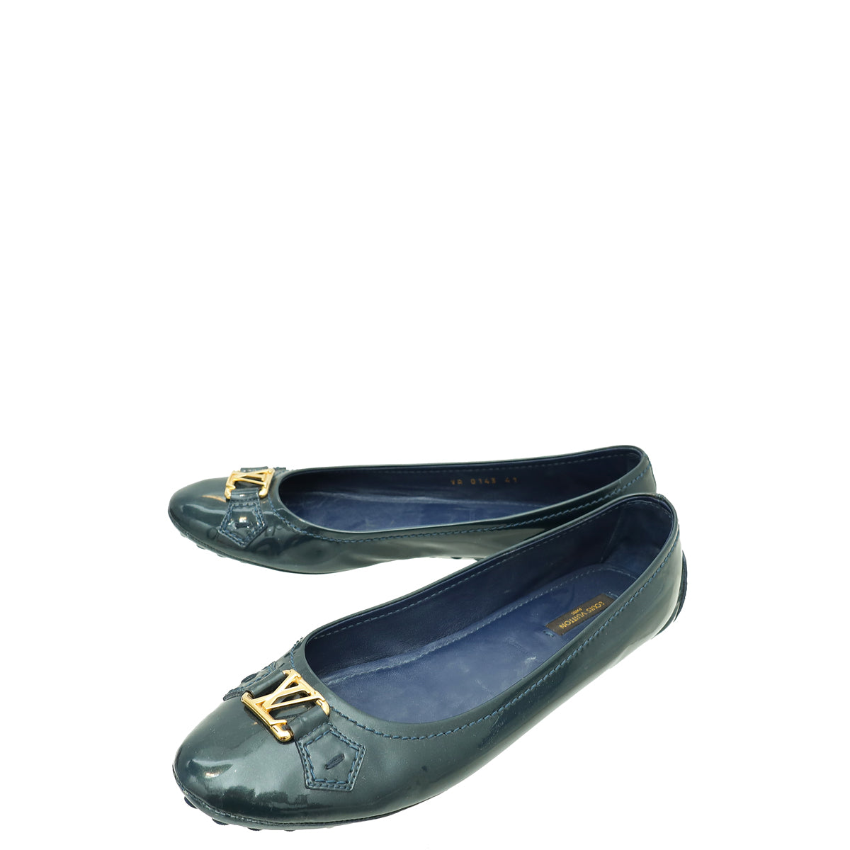 Louis Vuitton Navy Blue Oxford Ballerina Flats 41-Louis Vuitton-THE CLOSET