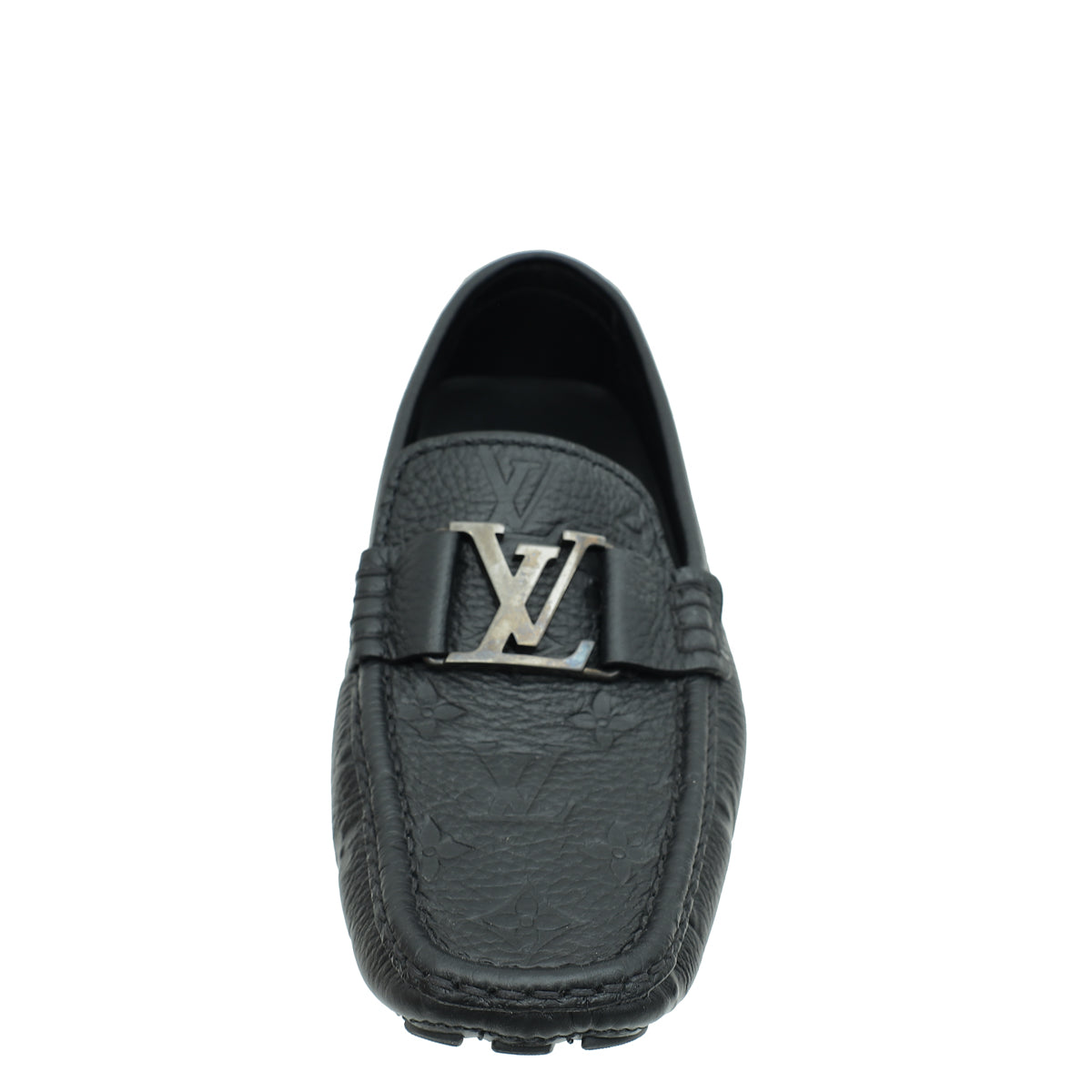Louis Vuitton Black Monogram Empreinte Monte Carlo Moccasin 6-Louis Vuitton-THE CLOSET