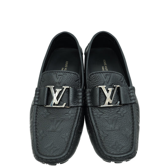 Louis Vuitton Black Monogram Empreinte Monte Carlo Moccasin 6