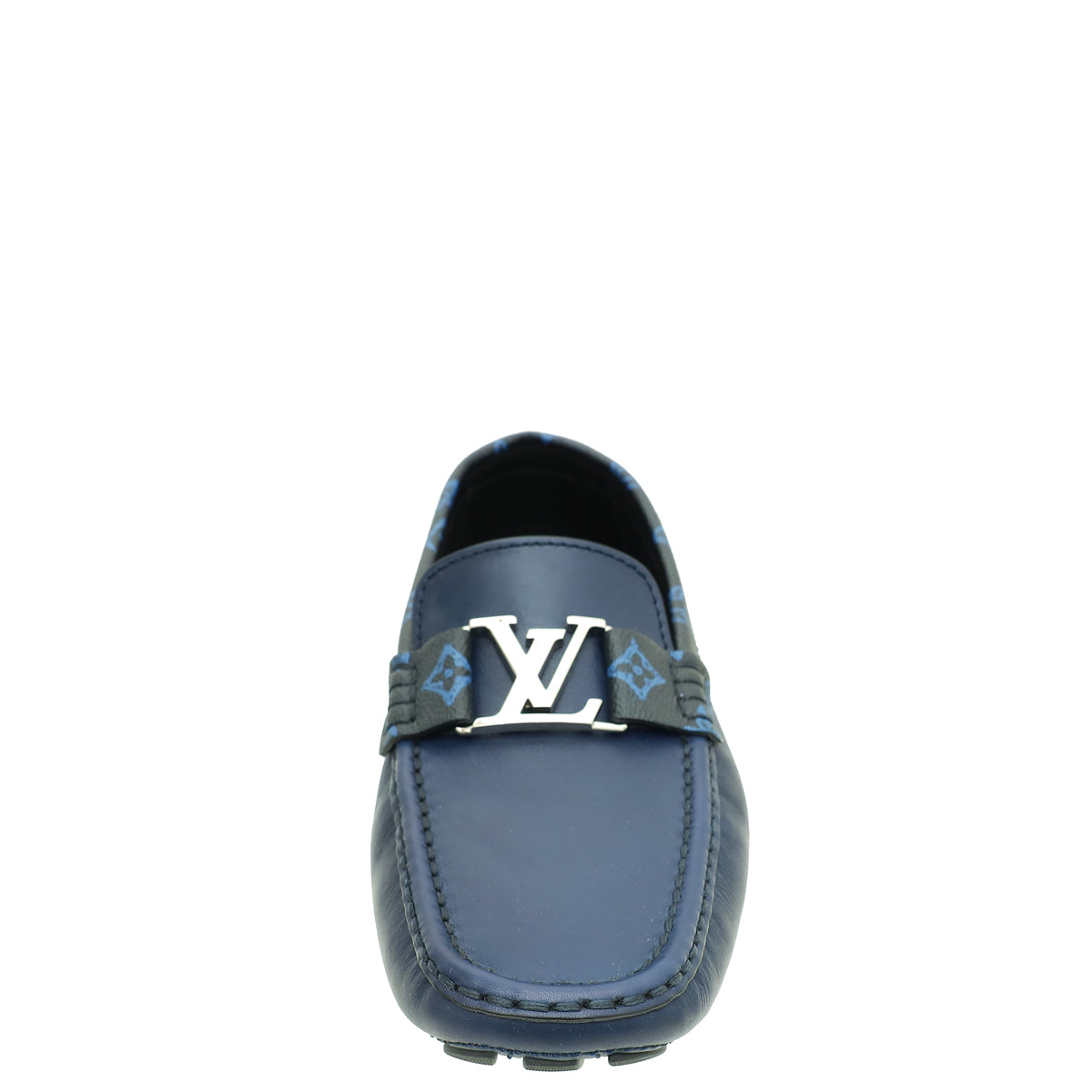 Louis Vuitton Navy Blue Monogram Monte Carlo Moccasins Loafer 8-Louis Vuitton-THE CLOSET