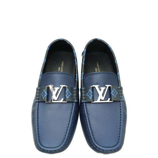 Louis Vuitton Navy Blue Monogram Monte Carlo Moccasins Loafer 8