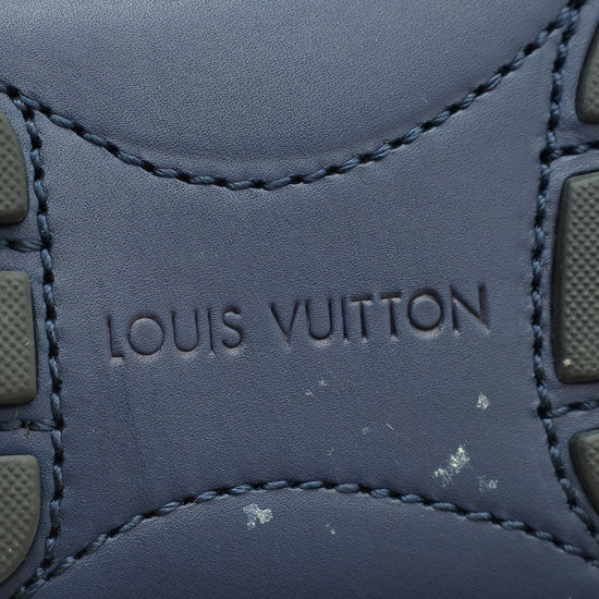 Louis Vuitton Navy Blue Monogram Monte Carlo Moccasins Loafer 8