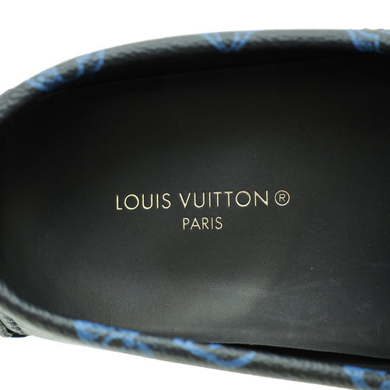 Louis Vuitton Navy Blue Monogram Monte Carlo Moccasins Loafer 8