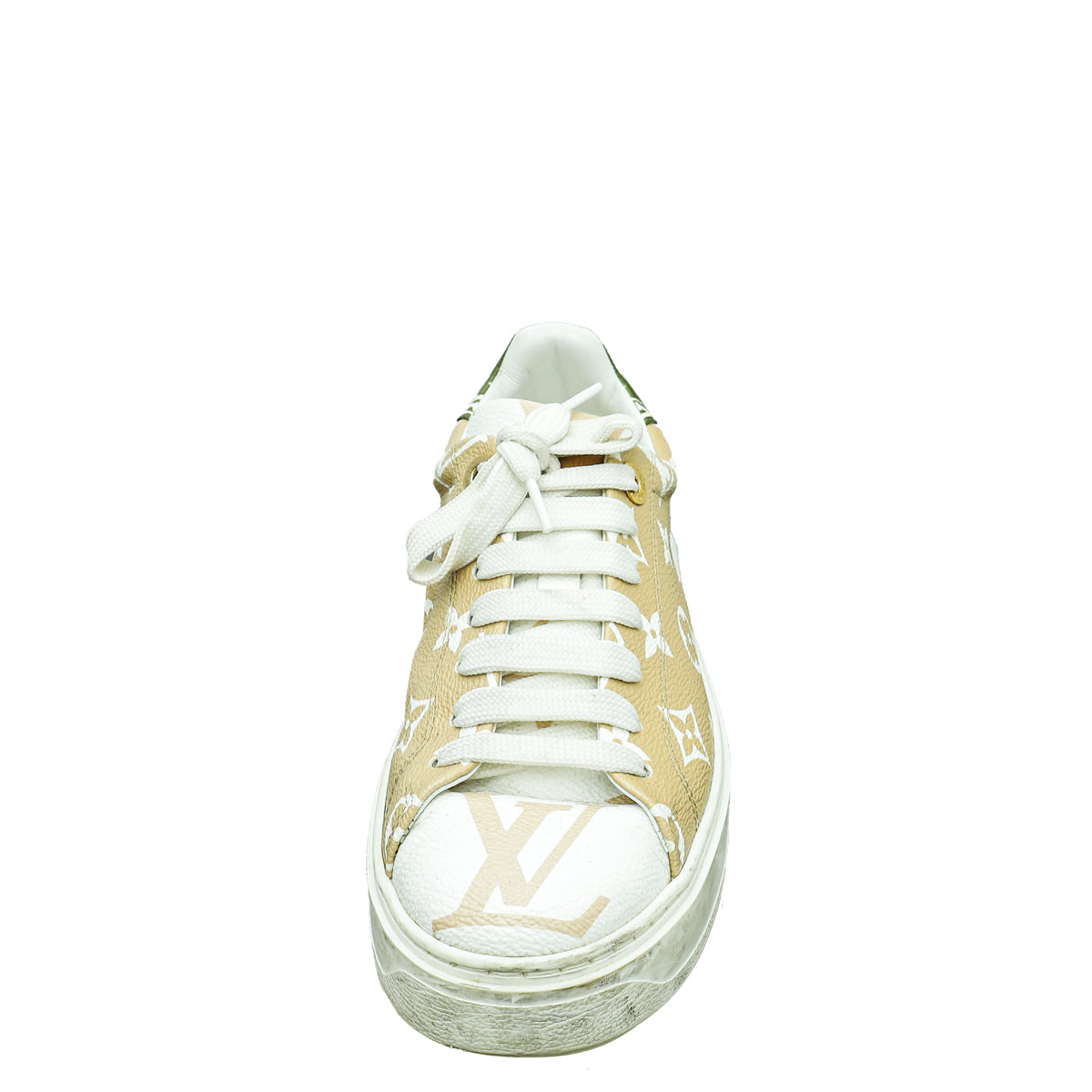 Time out leather trainers Louis Vuitton Beige size 375 EU in Leather   31306130