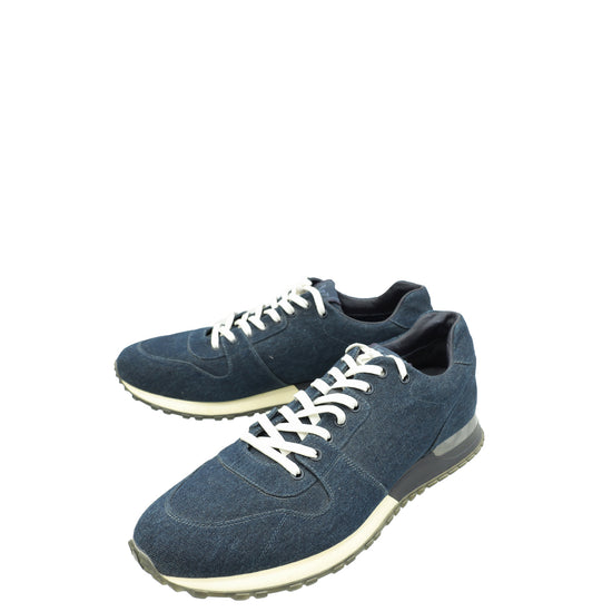 Louis Vuitton Marine Blue Denim Run Away Sneaker 11