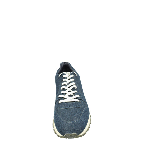 Louis Vuitton Marine Blue Denim Run Away Sneaker 11