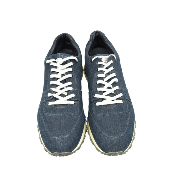 Louis Vuitton Marine Blue Denim Run Away Sneaker 11