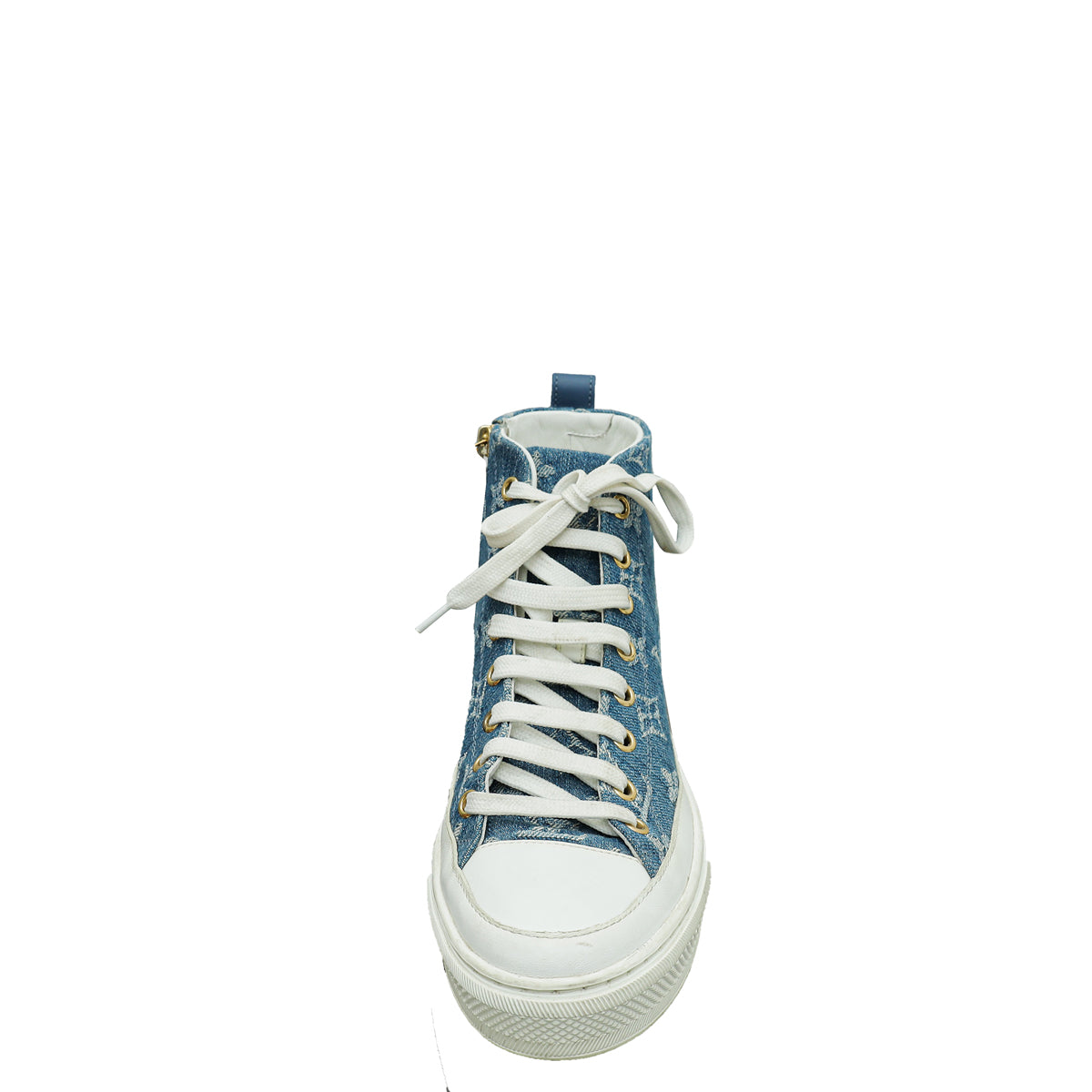Louis Vuitton Blue Denim Monogram Stellar High Top Sneaker 35.5