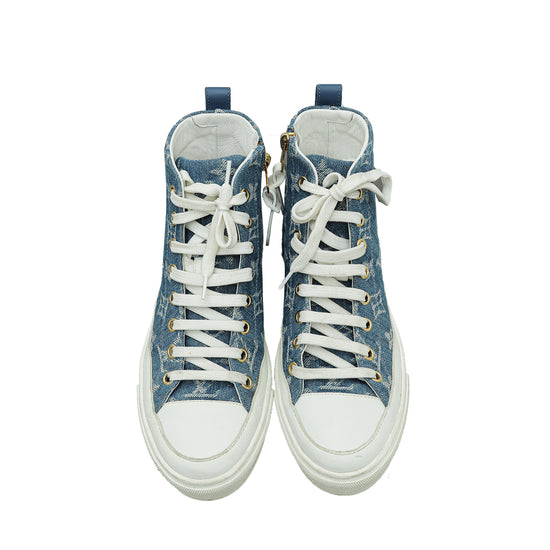 (WMNS) LOUIS VUITTON LV Stellar High Top Denim Blue 1A4VT