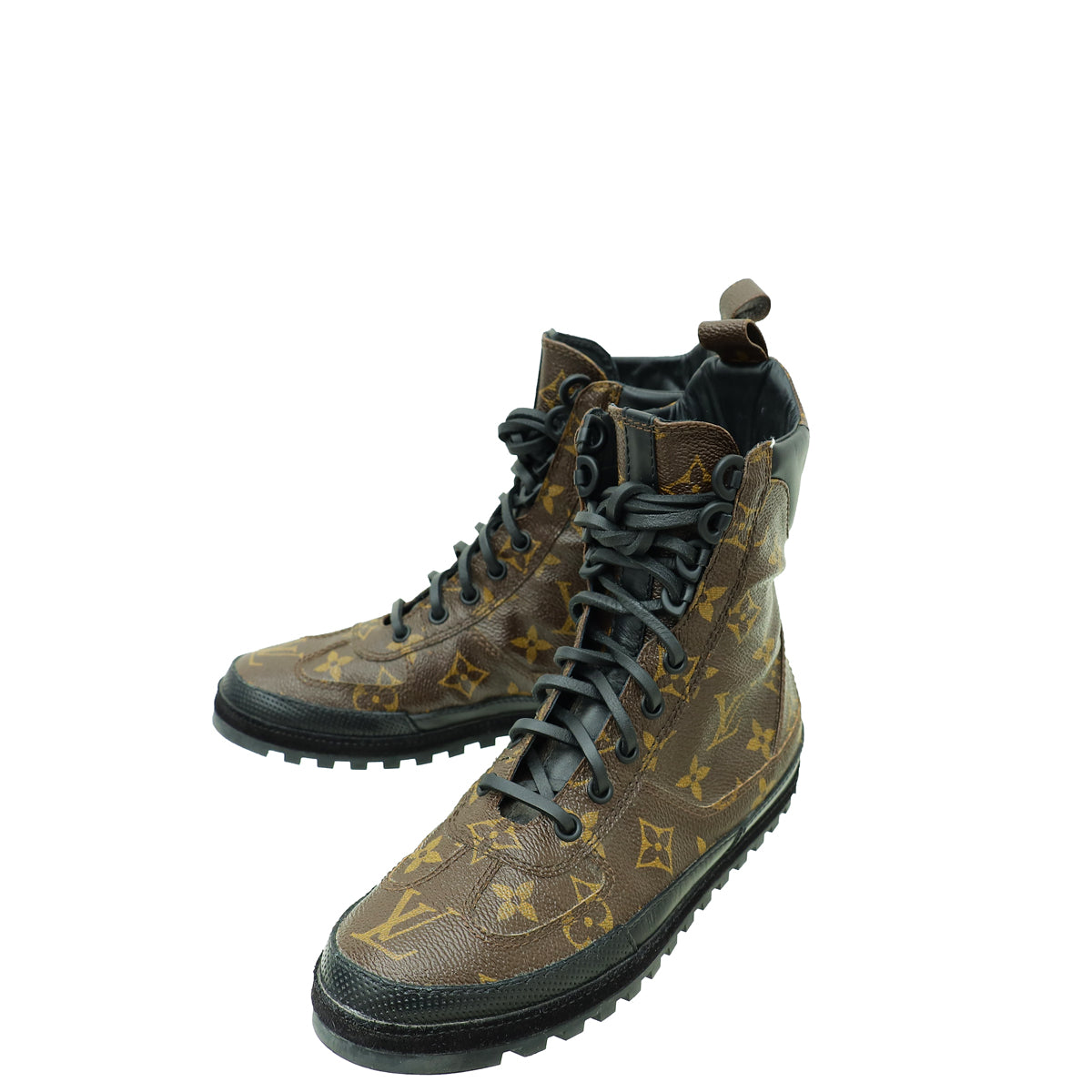Louis Vuitton Monogram Black Eldorado Desert Boot 35-Louis Vuitton-THE CLOSET
