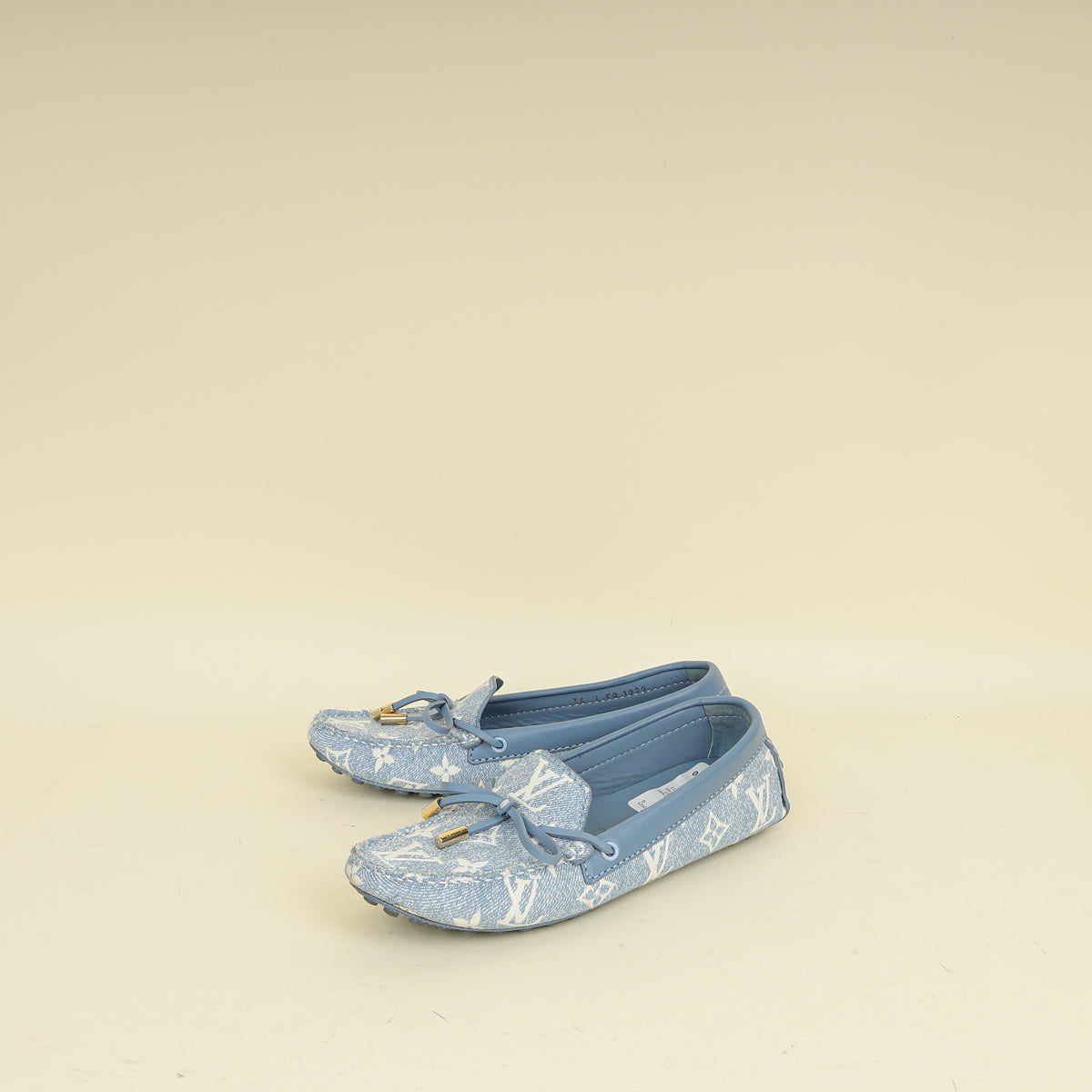 Louis Vuitton Blue Monogram Denim Gloria Flat Loafer 36