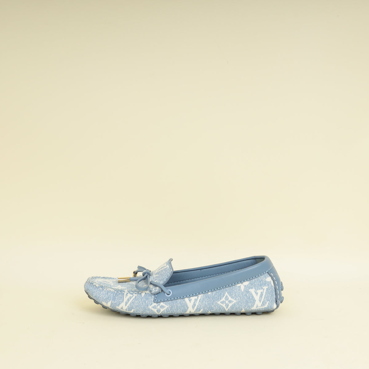 Louis Vuitton Blue Monogram Denim Gloria Flat Loafer 36