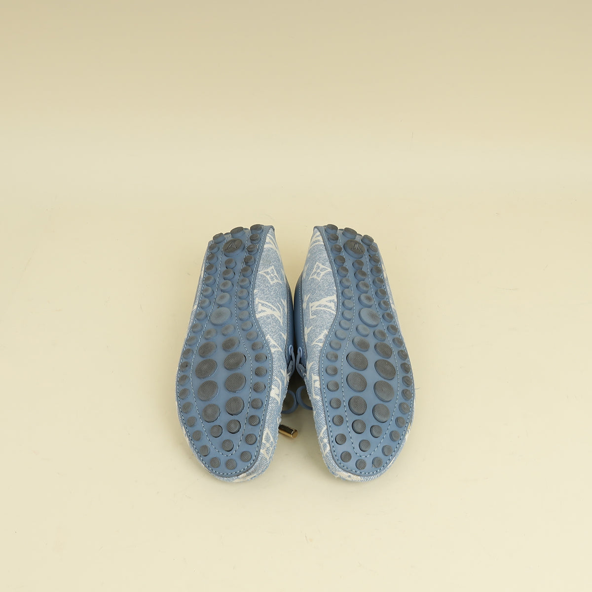 Louis Vuitton Blue Monogram Denim Gloria Flat Loafer 36