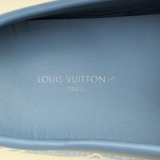 Louis Vuitton Blue Monogram Denim Gloria Flat Loafer 36
