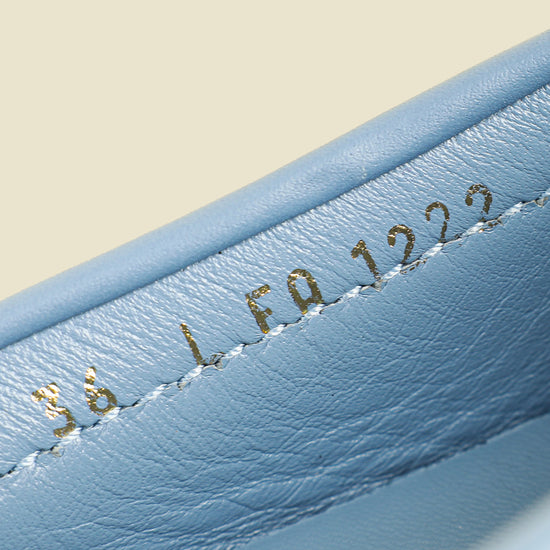 Louis Vuitton Blue Monogram Denim Gloria Flat Loafer 36