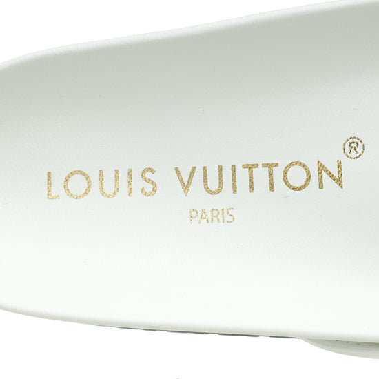 Louis Vuitton Blanc Isola Flat Comfort Mule 36