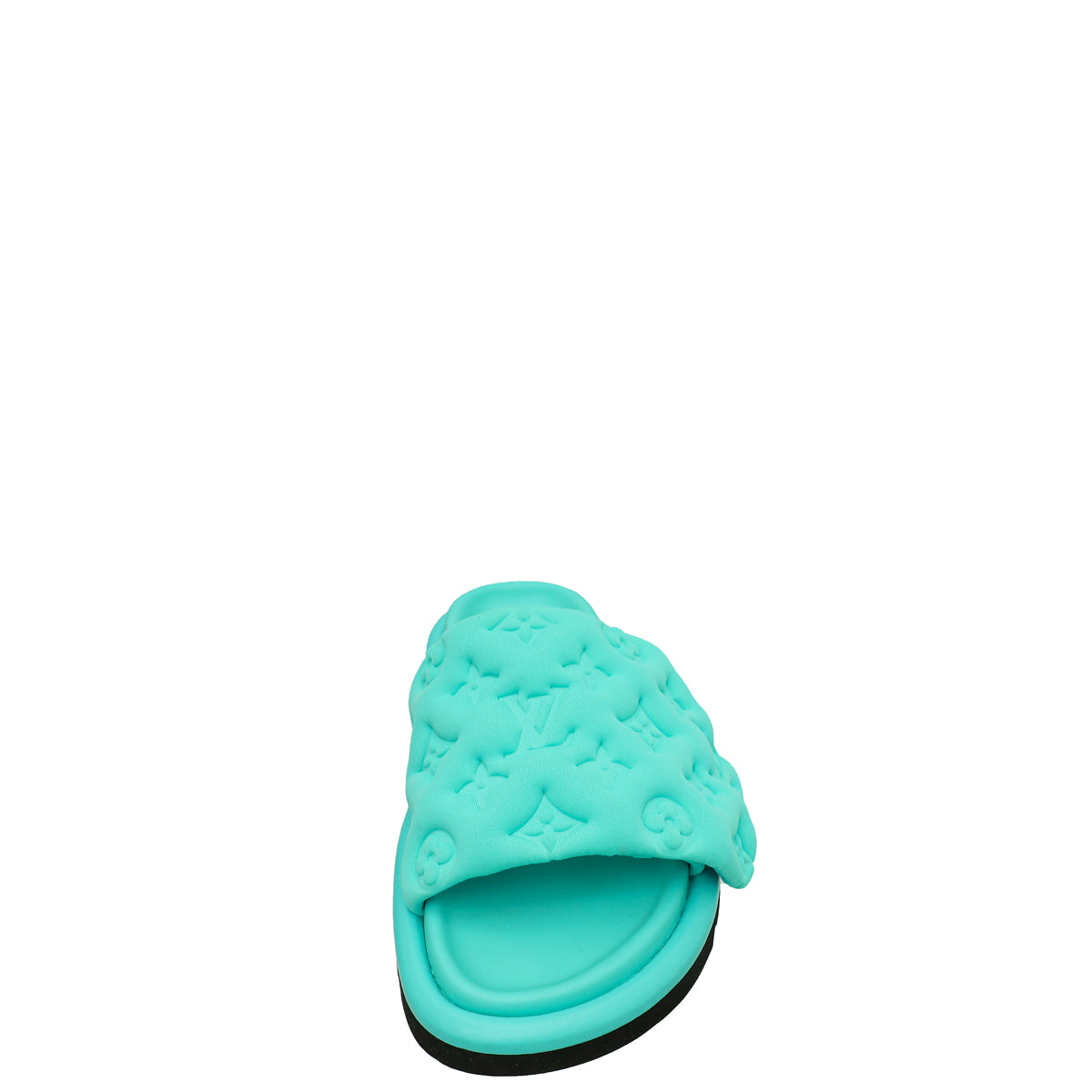 Louis Vuitton Bleu Clair Monogram Fabric Embossed Monogram Pool Pillow Comfort Mules 36-Louis Vuitton-THE CLOSET