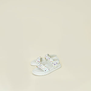 Louis Vuitton White Multicolor x TM LV Sunset Flat Comfort Sandal 37