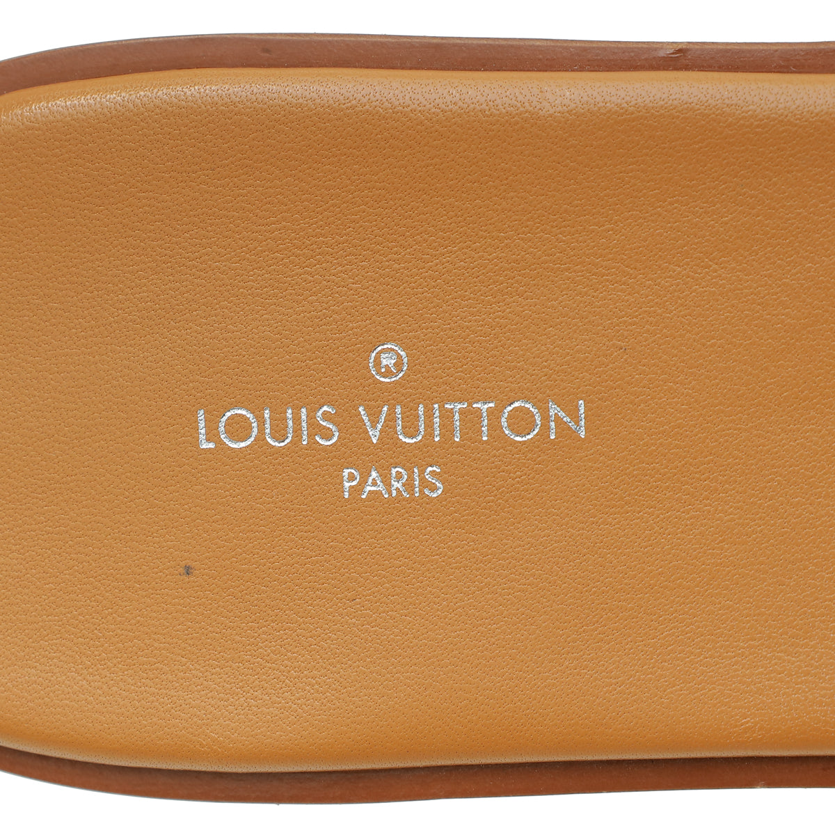 Louis Vuitton Cognac Lock It Flat Mules 37