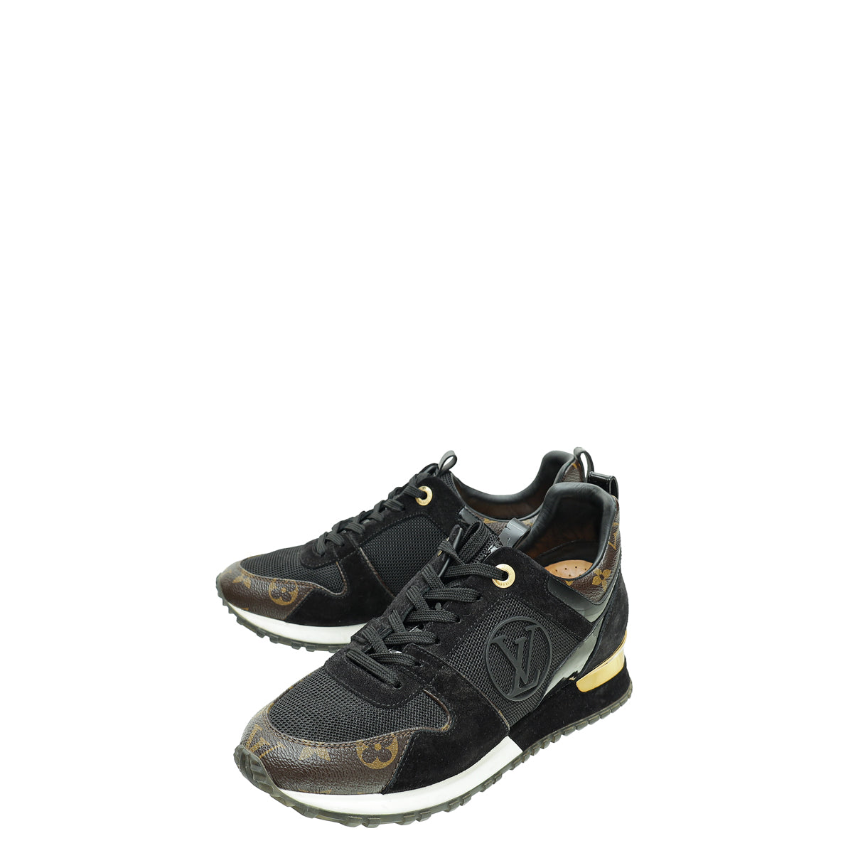Louis Vuitton Monogram Black Run Away Sneaker 37-Louis Vuitton-THE CLOSET