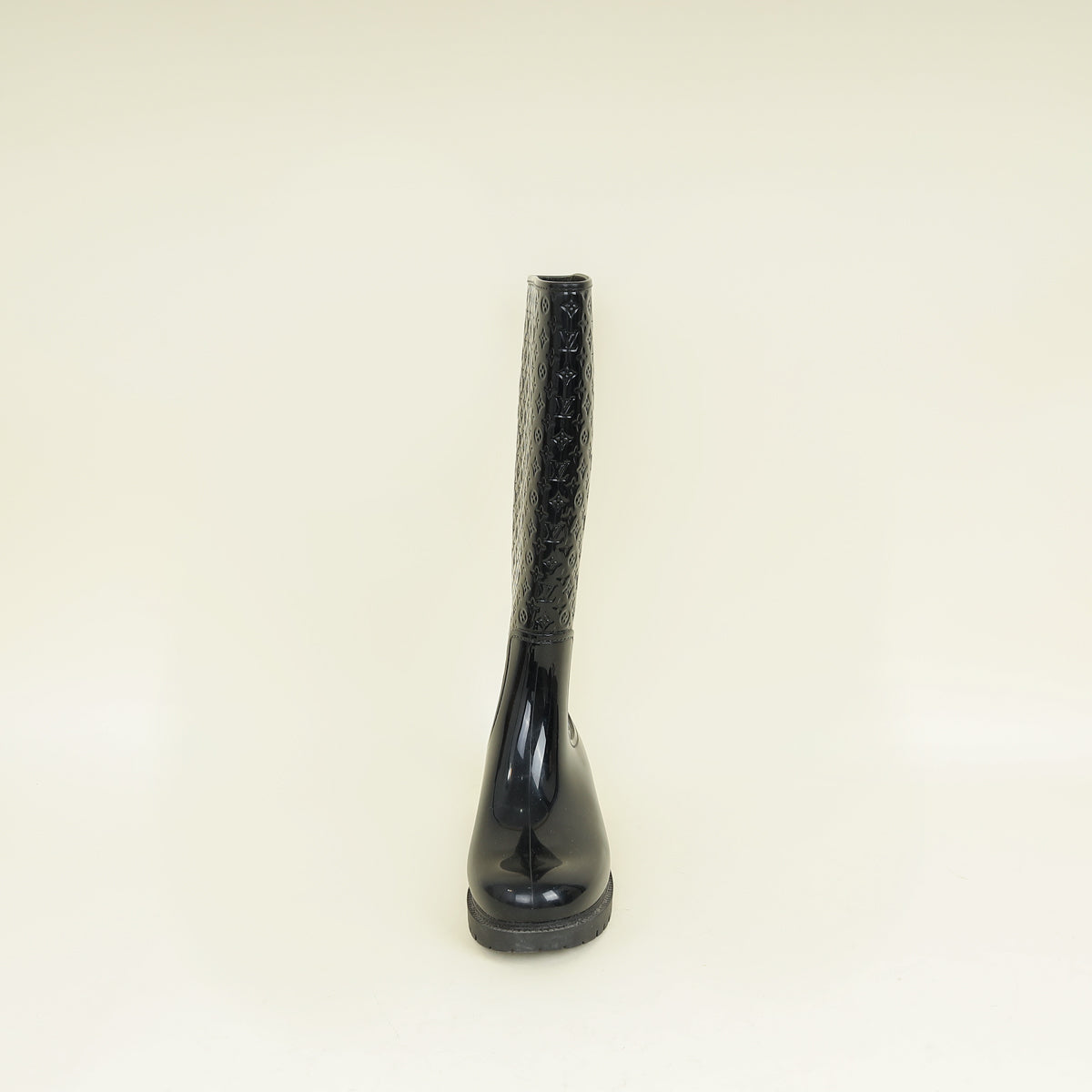 Louis Vuitton Black Monogram Rubber Splash Rain Boots 37