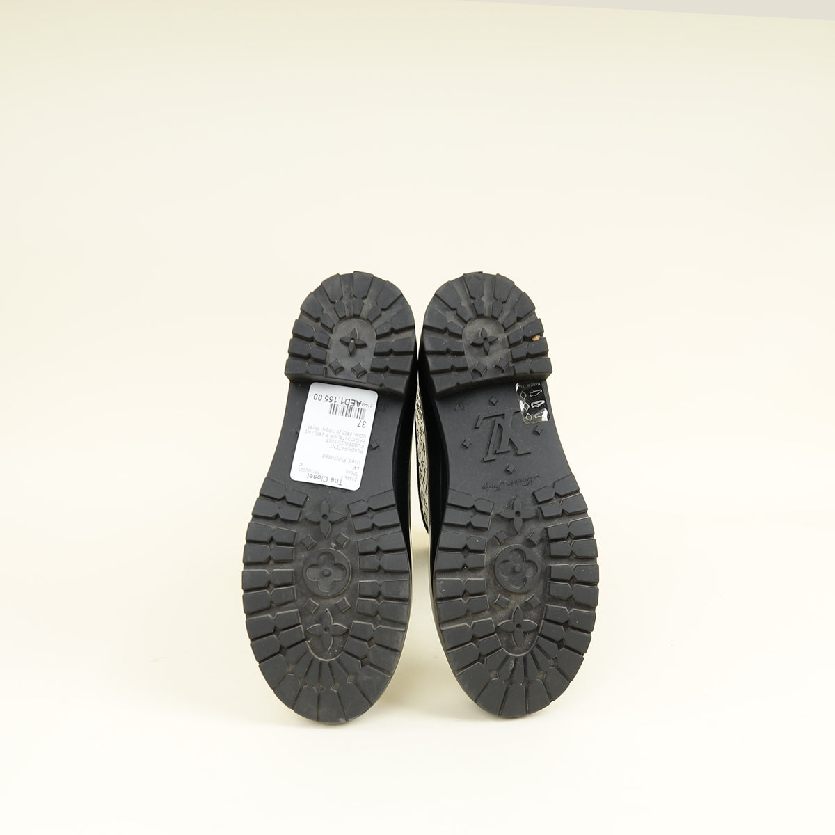 Louis Vuitton Black Monogram Rubber Splash Rain Boots 37