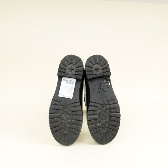 Louis Vuitton Black Monogram Rubber Splash Rain Boots 37