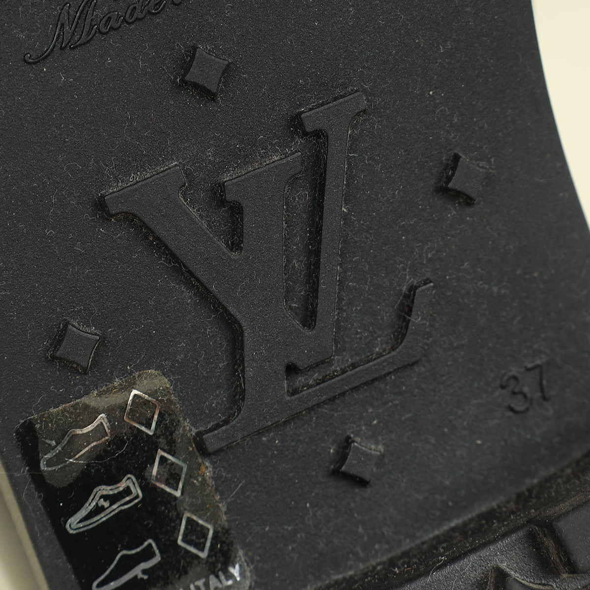 Louis Vuitton Black Monogram Rubber Splash Rain Boots 37