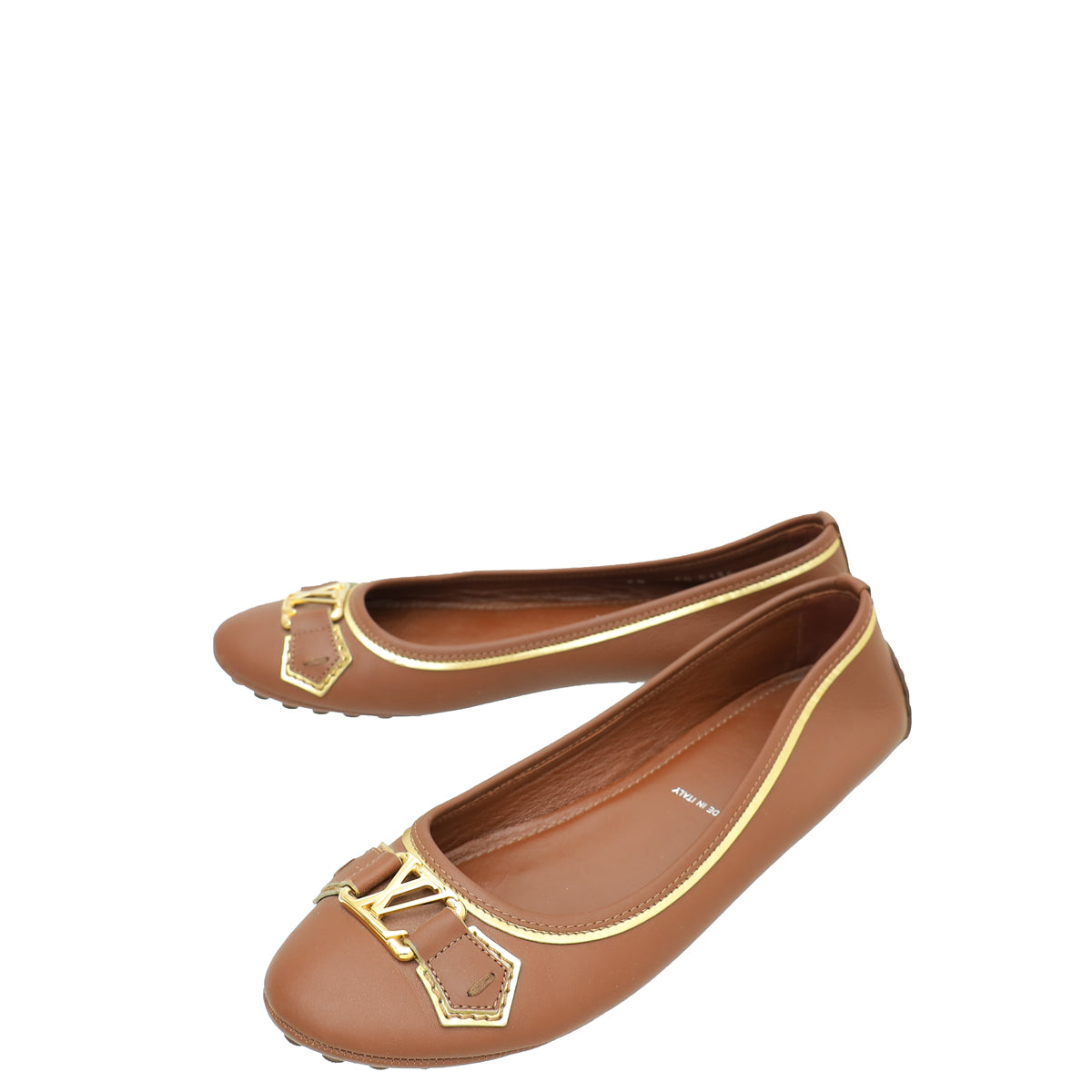 Louis Vuitton Brown Oxford Ballerina Flats 38-Louis Vuitton-THE CLOSET