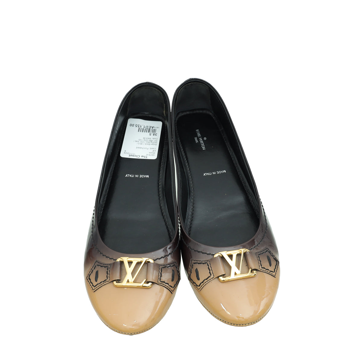 Louis Vuitton Bicolor Oxford Ballerina 38.5