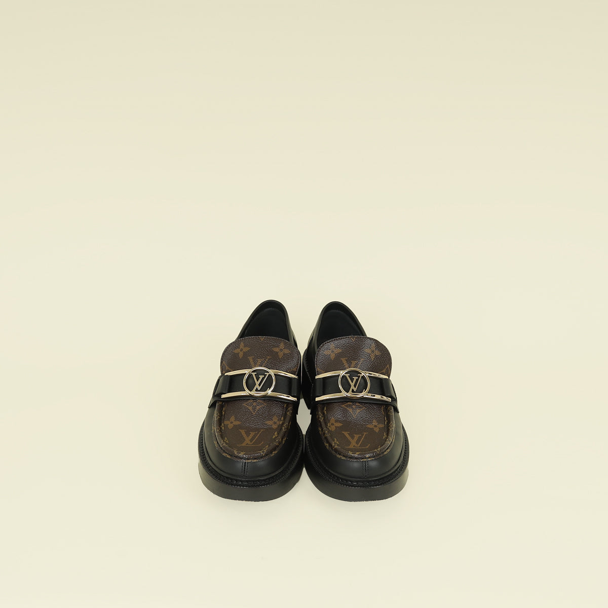 Louis Vuitton Monogram Black Academy Loafer 38.5 | Pre-Owned The