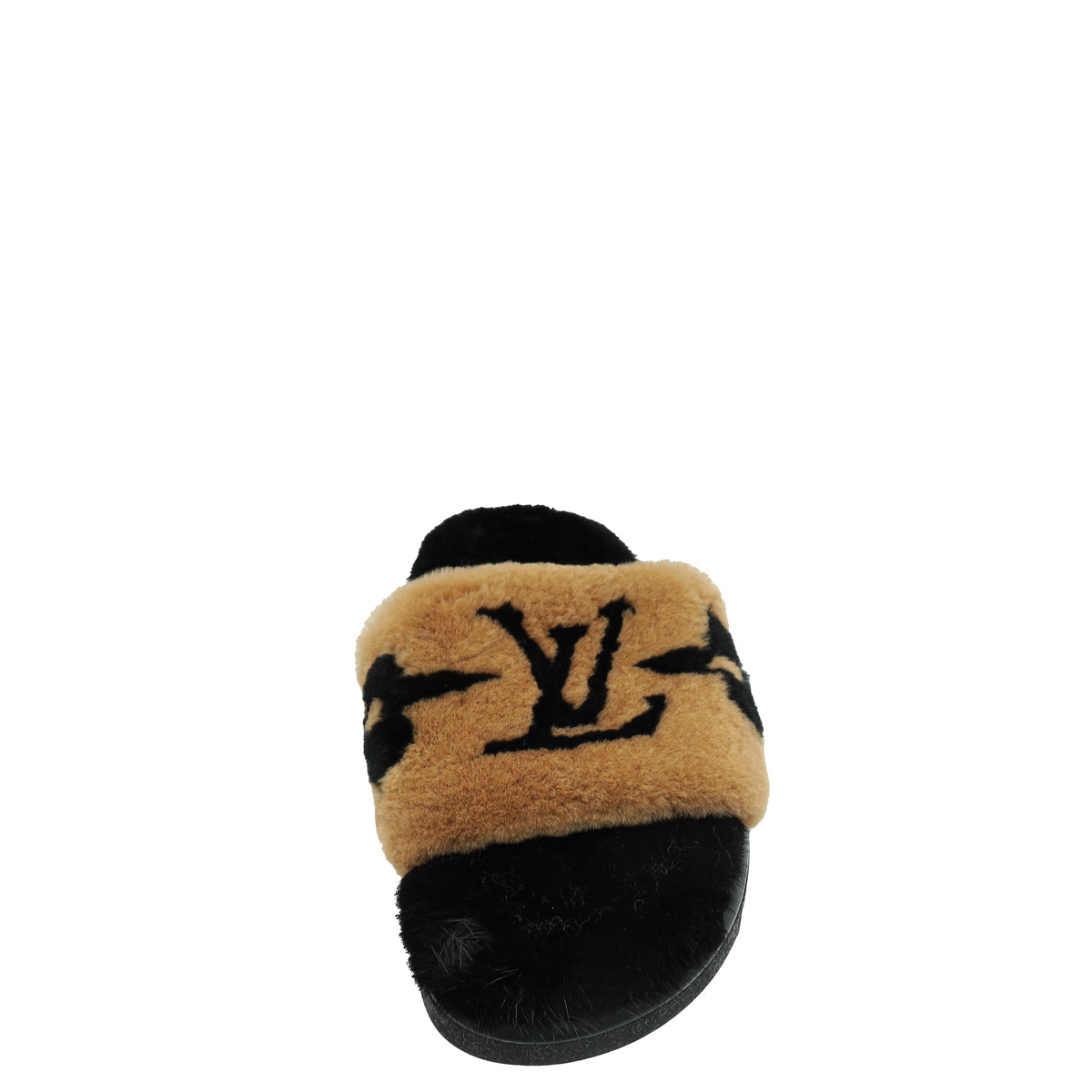 Louis Vuitton Bicolor Mink Fur Pool Pillow Comfort Mule 38-Louis Vuitton-THE CLOSET