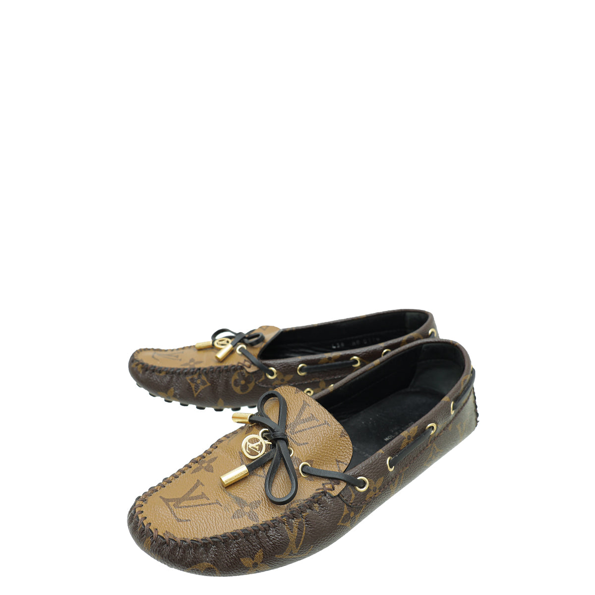 Louis Vuitton Brown Monogram Gloria Flat Loafers 38-Louis Vuitton-THE CLOSET