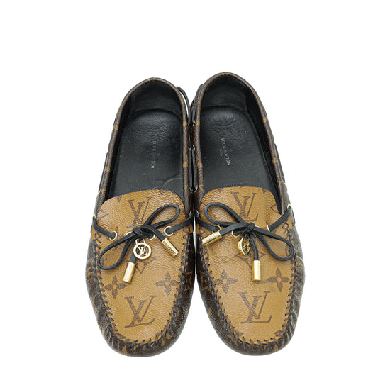 Louis Vuitton Brown Monogram Gloria Flat Loafers 38