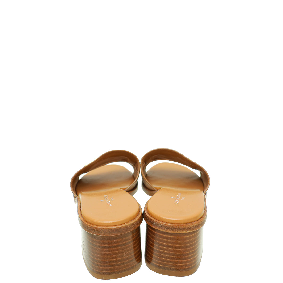 Louis Vuitton Tan Lock It Mules 38