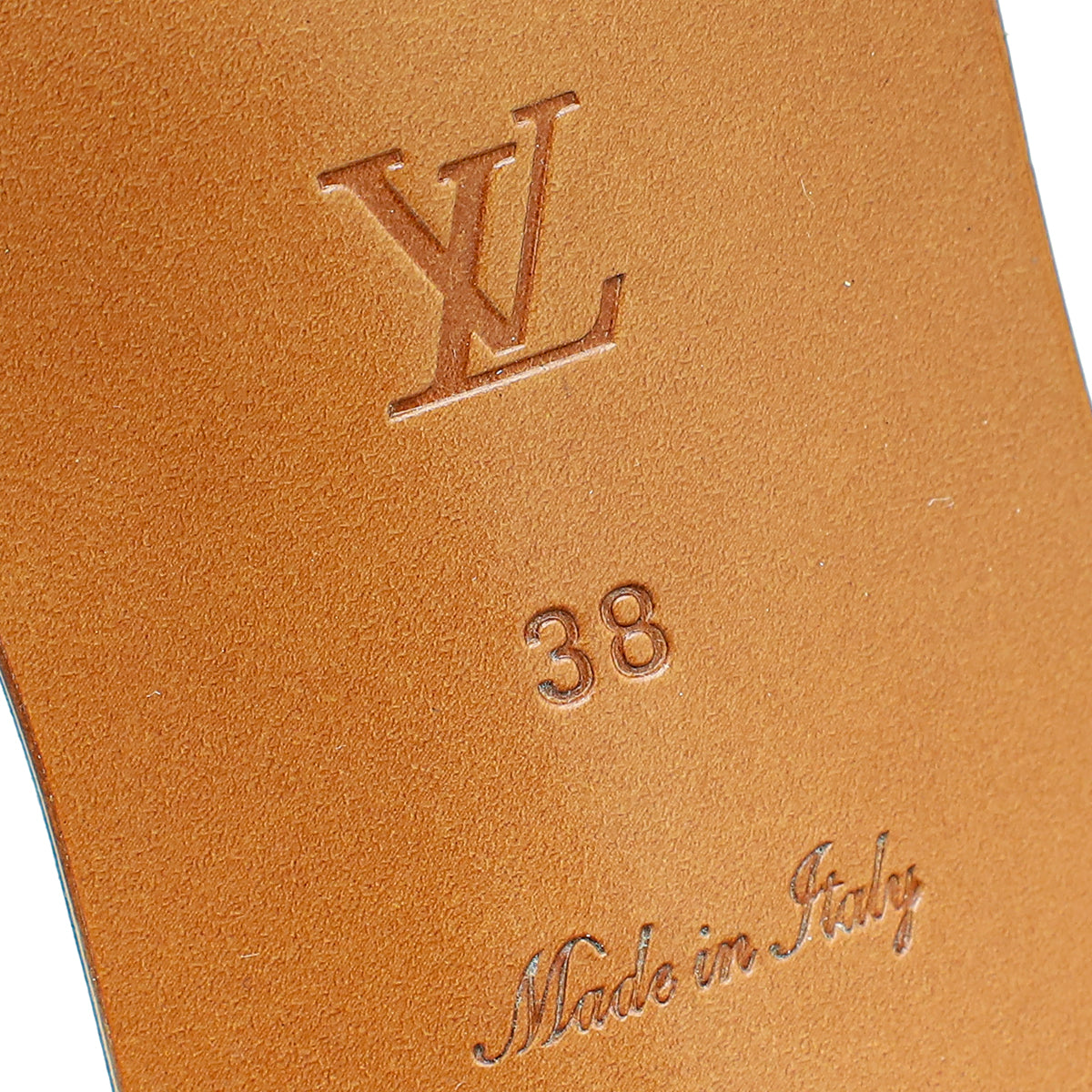 Louis Vuitton Tan Lock It Mules 38 – THE CLOSET