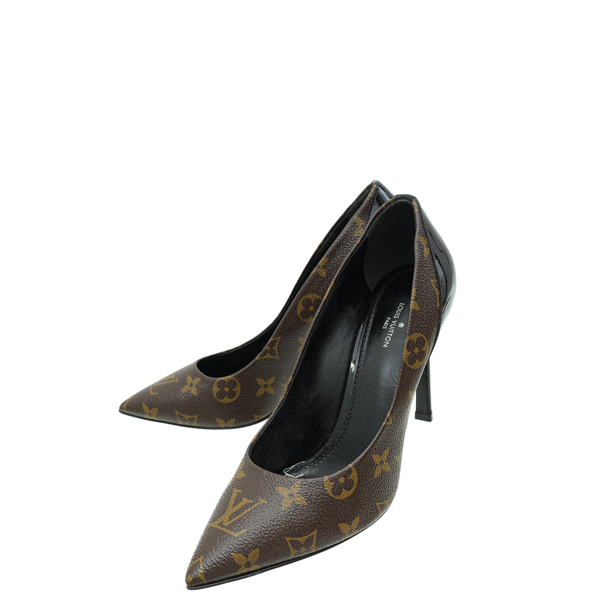 Louis Vuitton Monogram Black Cherie Pump 38-Louis Vuitton-THE CLOSET