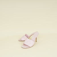 Louis Vuitton Light Pink Monogram Embossed Revival Mules 38