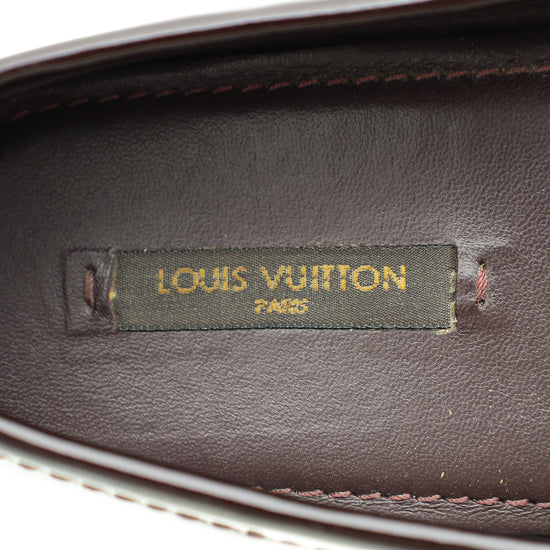 Louis Vuitton Burgundy Vernis Oxford Loafer 38